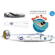 DECAL VEHA Water Scale 1/48 B-24J LIBERATOR "DOUBLE TROUBLE" THE BRIDGE OVER KWAI RAIDER