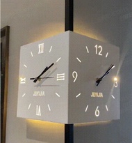 Biubiu Couple Wall Clock Curved Shape Two Sides Beautiful Stylish Watch