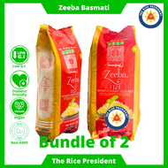 Zeeba Basmati Rice Long Grain Basmati Rice with 51 GI level 2kg bundle
