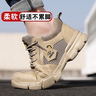 Safety Shoes Men Safety Work Shoes Lightweight Breathable Safety Boots High Quality Safety Shoes Smash-Resistant Anti-Piercing Work Shoes