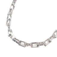 成色極佳 ▼LOUIS VUITTONM03305 迷你 Monogram 鏈條項鍊 銀色，帶盒子和防塵袋 男士配件