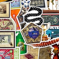 50 Pcs Vintage Watercolor Magic Items, Harry Potter Serise Films, Memoery In Hogwarts, Dobby, Elf, G