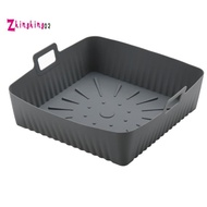 23cm/9Inch Square Large Silicone Air Fryer Liners Mold for  Air Fryer 6-8QT Reusable Airfryer Oven B