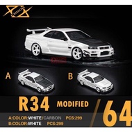 Error 404 1/64 Nissan Skyline GTR R34 modified WHITE