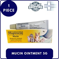Mupirocin Mupiderm l Mupiban l Mucin 5g Ointment l Exp Date: Feb 2025 For Humans &amp; Pets Dogs Cats