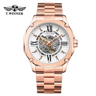 T-WINNER/WINNER 8184 European American Men's Business Watch Fashion Skeleton Automatic Mechanical Wa
