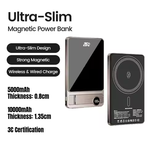 Powerbank Ultra Slim 10000mAh Power Bank Magnetic Wireless 20W Fast Charging Portable Battery for Ma