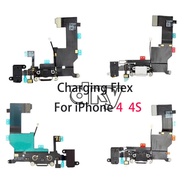 USB Port Charger Dock Connector Microphone Charging Flex Cable For iPhone 4 4s