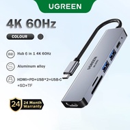 UGREEN Usb C Hub 4K60Hz HDMI 5in1/6in1/7in1 Hub 100W USbC Multifunction Adapter For MacBook Pro