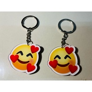 Love heart emoji keychain