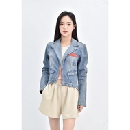 ((S) 5th street Cotton Denim Long-Sleeved Blue Jacket Second-Hand Clothes
