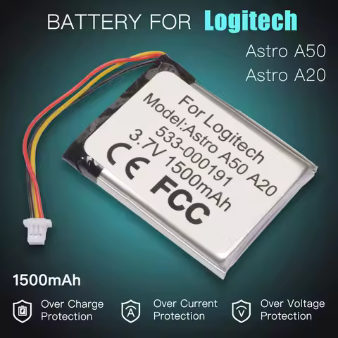 533-000191 Battery For Logitech ASTRO Gaming A50 A20 Wireless Headset