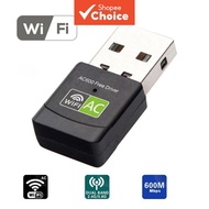 AC600 Free Drive Dual Band USB Wireless Adapter 2.4G 5G for Desktop Laptop 600M No Driver Required w