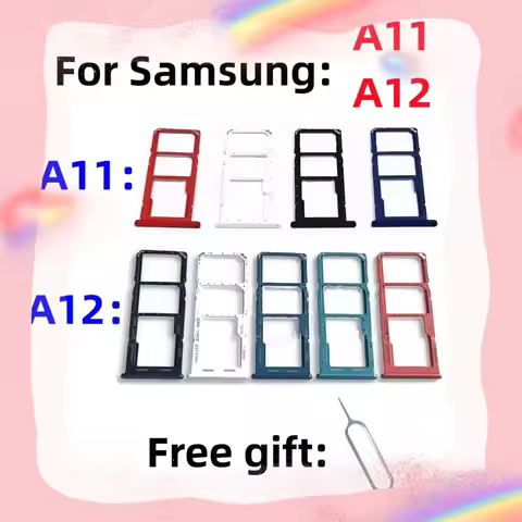 A11 SD Card SIM Card Tray chip slot For Samsung Galaxy A12 A11 SM-A125F/DSN A115F A125 A125F drawer 