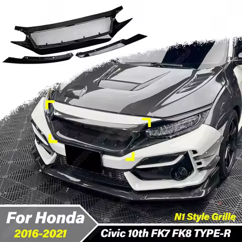 For Honda Civic 10th FK7 FK8 TYPE-R N1 2016 2017 2018 2019 2020 2021 Car Front Bumper Air Intake Gri