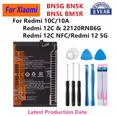 Brand New BN5G BN5K BN5L BM5R Battery For Xiaomi Redmi 10C/10A Redmi 12C & 22120RN86G/ Redmi 12C NFC