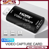 HDMI Capture Card 4K Input 1080p Output USB 2.0 Audio Video Record DSLR Camera Action Cam Camcorder Stream Gaming