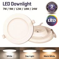 LED Downlight 7W 9W 12W 18W 24W 3 Years Warranty Day Light / White / Warm White