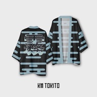 Haori Kimono Outer Outwear Casual FullPrint Anime Kimetsu No Yaiba Muichiro Tokito