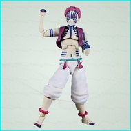 HT2 Demon Slayer: Kimetsu no Yaiba Akaza Anime Merch Interchangeable Face Action Figure Ornament TH2