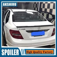 For Mercedes Benz W204 Spoiler 2008-2014 C-class C180 C200L C63 Spoiler High Quality ABS Car Rear Wi