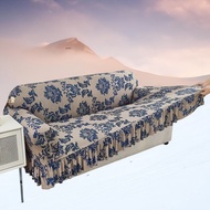 1/2/3/4 Seater Elastic Print Sofa Cover With Skirt Stretch Armchair Couch Covers for Living Room Fur