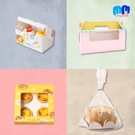 [SG] Cupcake box, Swiss Roll Cake Box, muffin box, egg tart box / gift box, crepe roll, xmas yule lo