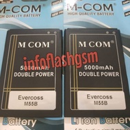 Battery Batre Baterai Double Power Mcom Evercoss Cross M55B