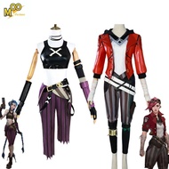 Arcane:League of Legends cosplay csotume Vi cosplay and Jinx cosplay costume and wig and shoes