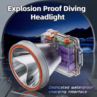 LED Diving Headlight  Super Bright Underwater 100 Meters Diving Flashlight Long Endurance Diving Lig