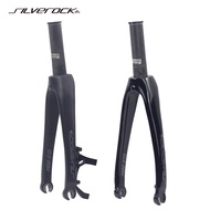 SILVEROCK MINI-01D Carbon Fork 16" 349 305 18" 355 Caliper Disc Brake 100mm 28.6mm fit for FNHON GUST ZEPHYR K3 Plus Folding Bikes