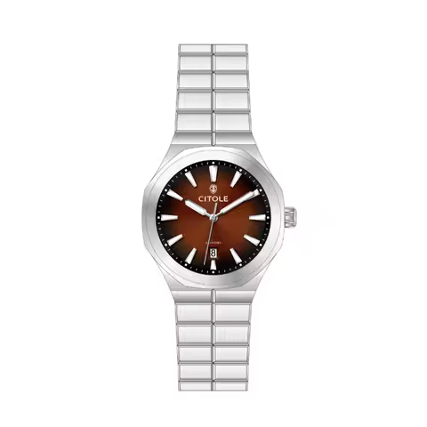 Screams Street Burgundy CITOLE WATCH CT7046G Sapphire Crystal Stainless Steel Miyota 2315 Hour, Minu