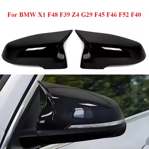 2pcs Glossy Black Side Wing modified Rearview Mirror Cover caps For BMW X1 F48 X2 F39 Z4 G29 2GT F45