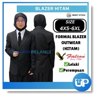 Falcon Blazer Hitam Unisex Coat Pengawas Sekolah Rendah Menengah Uniform Prefect Long Sleeves Jacket
