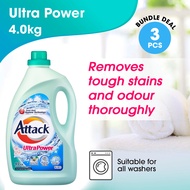 Attack Ultra Power Liquid Laundry Detergent 3.6kg (Set of 3)