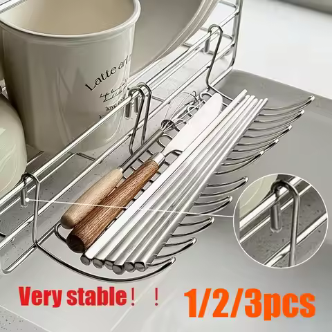 1/2/3pcs Kitchen Hanging Drain Basket Sink Side Expansion Small Rack Storage Rack Storage Basket Mul