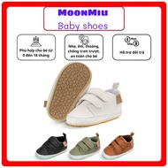 Baby Shoes, Toddler Shoes with Velcro Straps, Soft Anti-Slip Leather for Boys/Girls, Size 11cm to 13