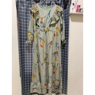 Preloved Sage Green Eid Dress | Sage Green Floral Dress