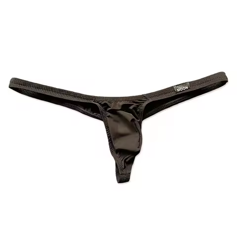 Men Low Rise High Elasticity Underwear Thongs Solid Bulge Pouch Very Hot Lingerie Erotic G-Strings J
