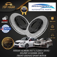 NISSHINTECH NISSAN ALMERA N17 1.5 [2011~2019] / SYLPHY G11 [2008~2013] FRONT DISC ROTOR SPORT SLOTTE