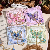 NARCISSUS1Y7KJ Bookmark, Butterfly Metal Page Marker, Cute with Charm Chain Gold Foil Design Butterf