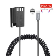 อะแดปเตอร์ PD20W DMW-DCC17แบตเตอรี่เลียนแบบแบบ BLK22 USB-C สำหรับ Lumix S5 DC-S5 DC-S5K กล้อง GH6 LU