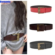 JOYEX Wide Waist Belt, Pin Buckle Y2K Metal Buckle Wide Belt, Retro Goth Solid Color American Style 