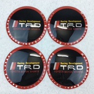 Toyota TRD Wheel Hub Cap Retrofitting Hub Cover Car Emblem Wheel Center Cover Metal Stickers 65mm