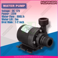COD Taffware Pompa Air Aquarium Ikan Submersible Pump 12V 22W / pompa aquarium mini 1 set murah keci