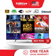 SAMView Smart Android 11.0 Digital LED TV with 4K Ultra HD and MYTV DVB-T2 (50")