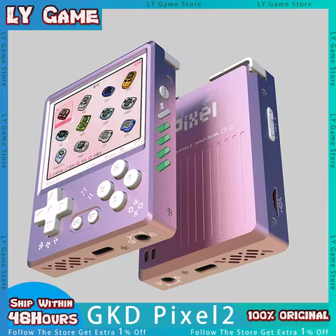 Gkd Pixel 2 Handheld Retro Game Console Portable Mini Game Player 2.4 Inch IPS 640x480px Screen RK33