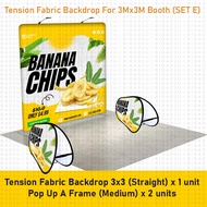 Exhibition booth Tension Fabric Backdrop For 3Mx3M Booth with single sided printing counter for expo