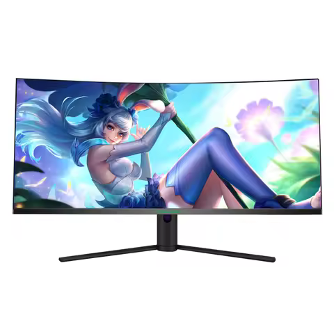 *34-Inch hairtail screen quasi-4k curved 144hz e-sports 21:9 chicken 2K monitor HDR