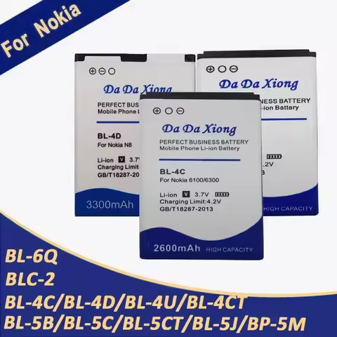Battery For Nokia BL-4D BL-4C BL-4CT BL-4U BL-5B BL-5C BL-5CT BL-5J BP-5M BL-6Q BLC-2 BV-T5C